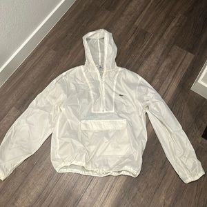 Lacoste windbreaker, quarter sip, front zippered pocket